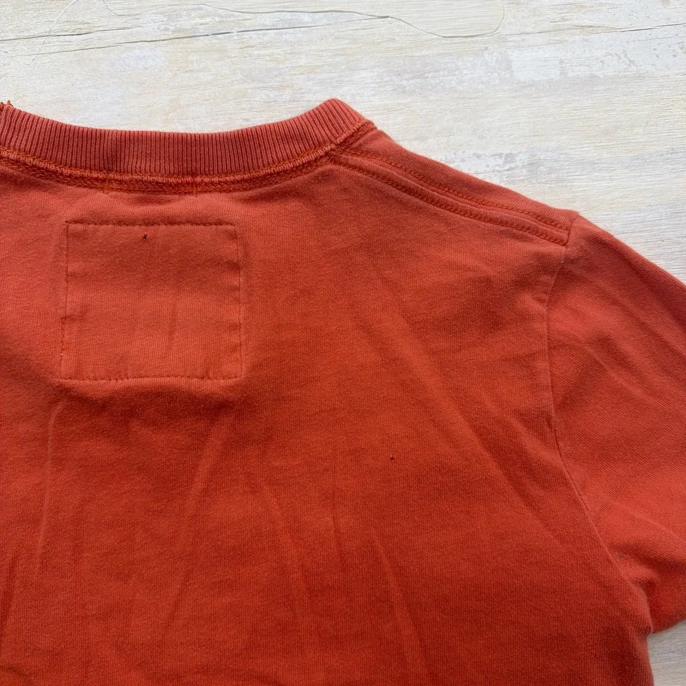 Abercrombie T-Shirt New York Athl Muscle Fit Graphic Orange Men Small